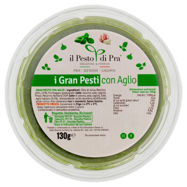 il Pesto di Pra' i Gran Pesti con Aglio 130 g