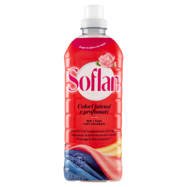 Soflan detersivo liquido, capi colorati, colori intensi 900 ml