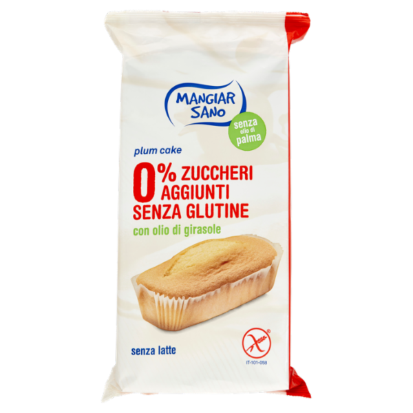 Mangiar Sano plum cake 0% Zuccheri Aggiunti Senza Glutine 4 x 45 g