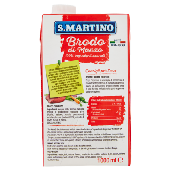 S.Martino Brodo di Manzo 1000 ml