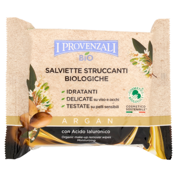 I Provenzali Bio Salviette Struccanti Biologiche Argan 20 pz