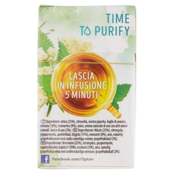 Lipton Time to Purify Erbe per Tisana 20 Filtri 30 g