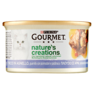 PURINA GOURMET Nature's Creations Ricco In Agnello Guarnito Con Pomodori e Pastinaca 85g