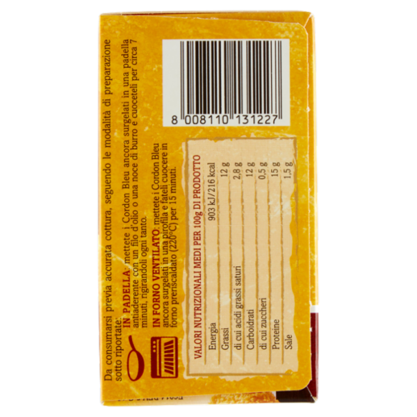 Aia Cordon Bleu di Pollo con Cotto di Tacchino e Formaggio surgelato 240 g