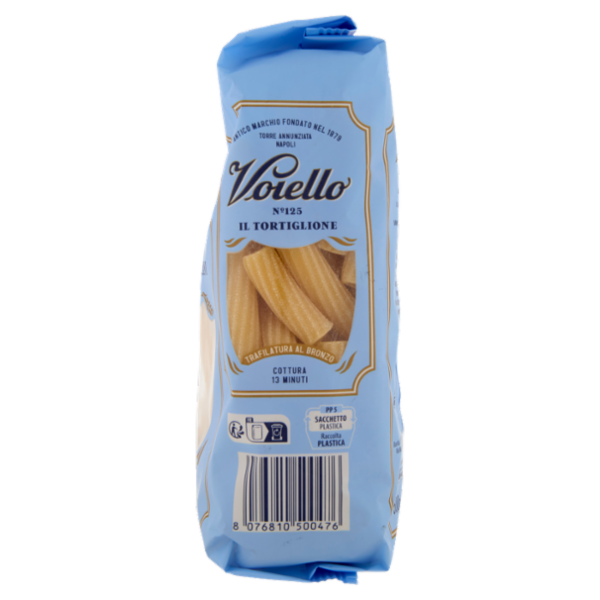 Voiello Pasta Il Tortiglione N°125 grano Aureo 100% italiano Trafilata bronzo 500g