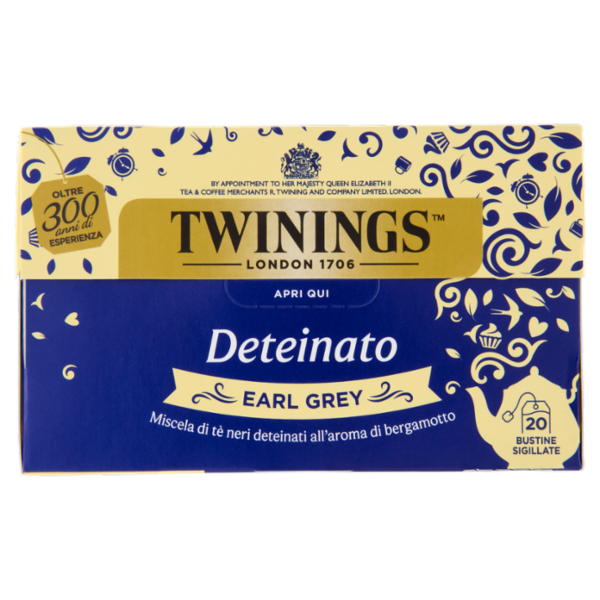 Twinings DeTea Earl Grey Deteinato 20 x 2 g