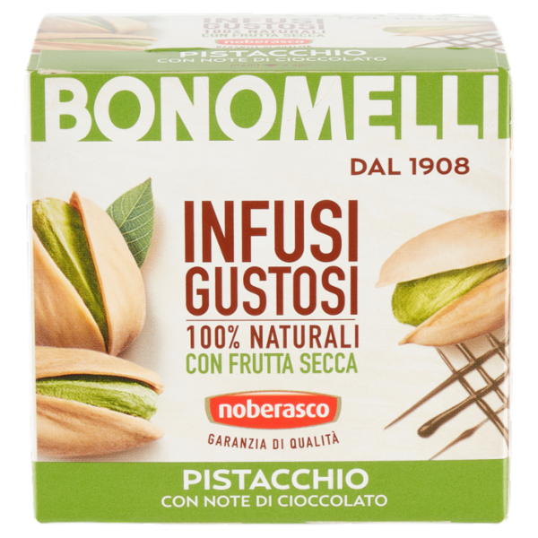 Bonomelli Infusi Gustosi 100% Naturali Pistacchio con Note di Cioccolato 10 Filtri 20 g