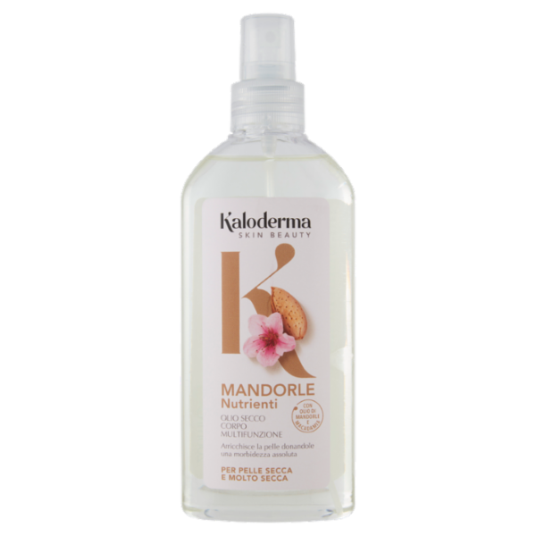 Kaloderma Mandorle Nutrienti Olio Secco Corpo Multifunzione per Pelle Secca e Molto Secca 200 ml