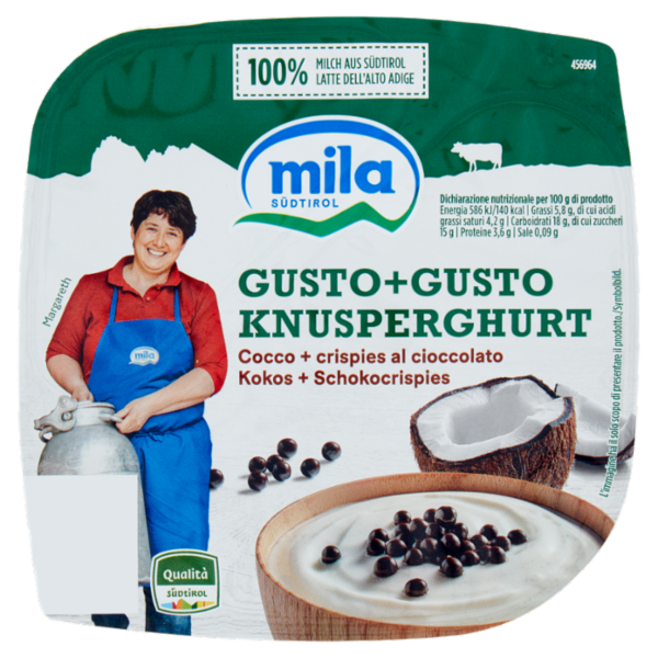 mila Gusto+Gusto Cocco + crispies al cioccolato 150 g