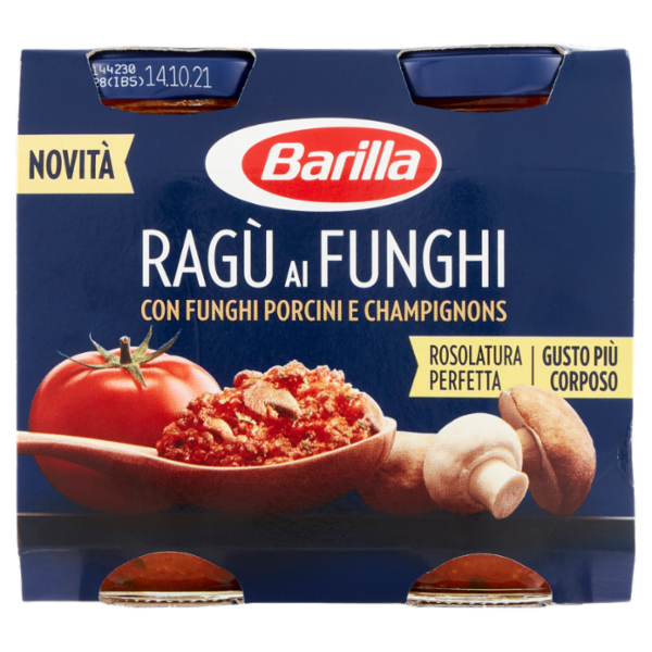 Barilla Sugo Ragù ai Funghi Condimento per Pasta 180gX2