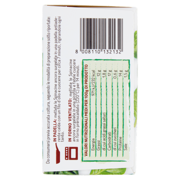 Aia Spinacine Originali Cotoletta con Pollo, Tacchino e Spinaci Surgelate 300 g