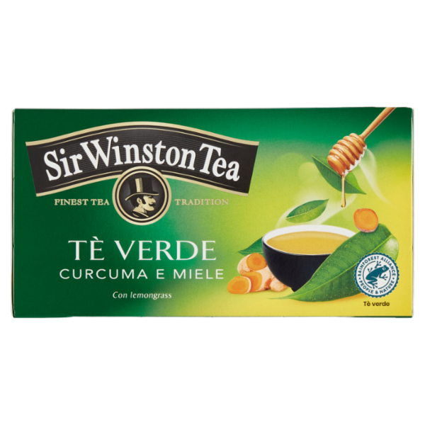 Sir Winston Tea Tè Verde Curcuma e Miele 20 x 1,75 g