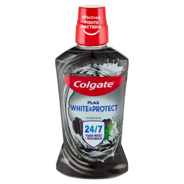 Colgate collutorio sbiancante carbone Plax White & Charcoal 500 ml