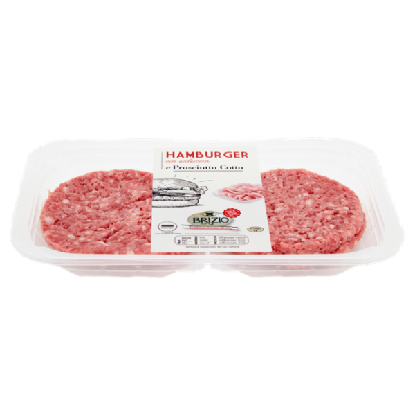 Brizio Hamburger con salsiccia e Prosciutto Cotto 0,220 Kg