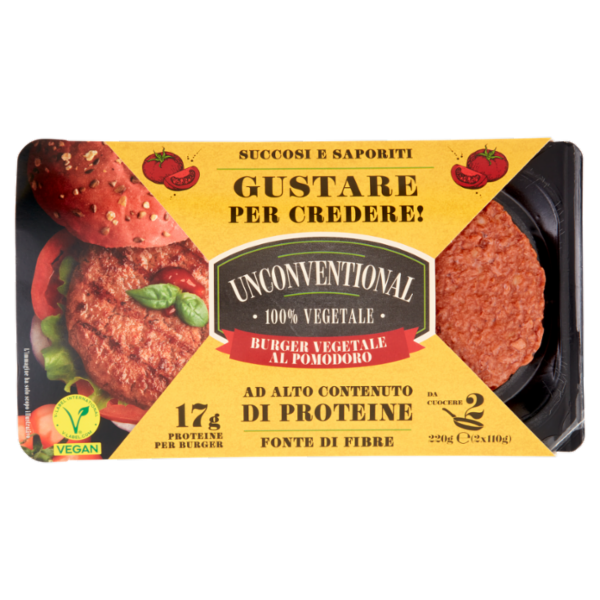 Unconventional Burger Vegetale al Pomodoro 2 x 110 g