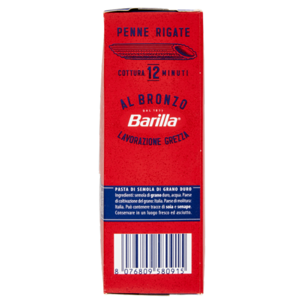 Barilla Pasta Al Bronzo Penne Rigate 100% grano italiano 400g