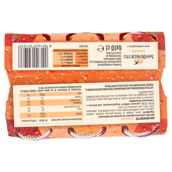 San Benedetto l'Analcolico Ginger 6 x 10 cl