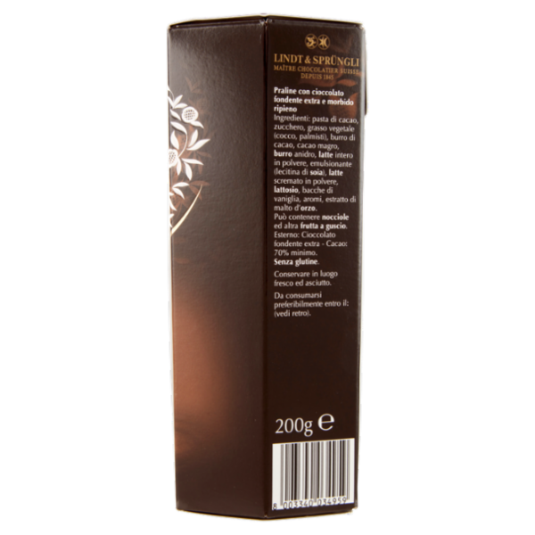 Lindt Cioccolatini Lindor Cioccolatini fondenti Scatola 70% 200 g