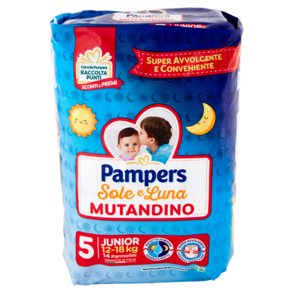 Pampers Sole e Luna Mutandino 5 Junior 14 pz