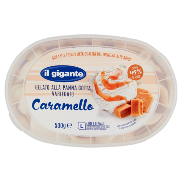 IL GIGANTE Gelato alla Panna Cotta Variegato Caramello 500 g