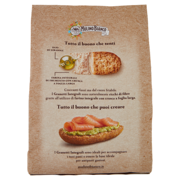 Mulino Bianco Granetti Crostini integrali Ricchi di Fibre 280g