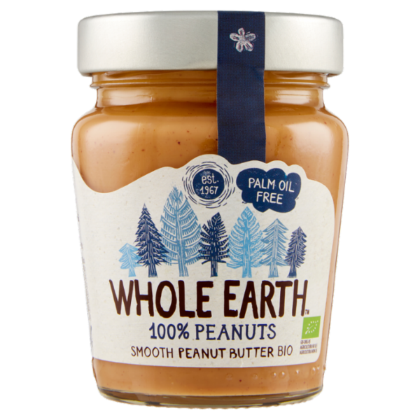 WHOLE EARTH Burro di Arachidi Cremoso, Crema Spalmabile 100% Arachidi Biologiche, Vegan, 227g