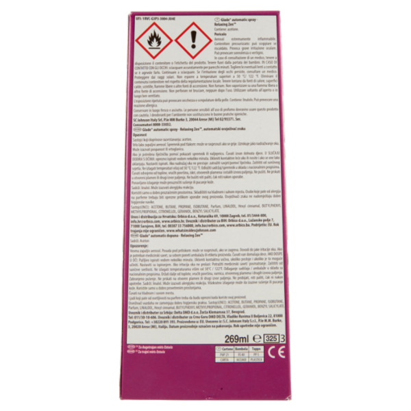 Glade Automatic Spray Base con Ricarica, Profumatore per ambienti, Fragranza Relaxing Zen 269ml