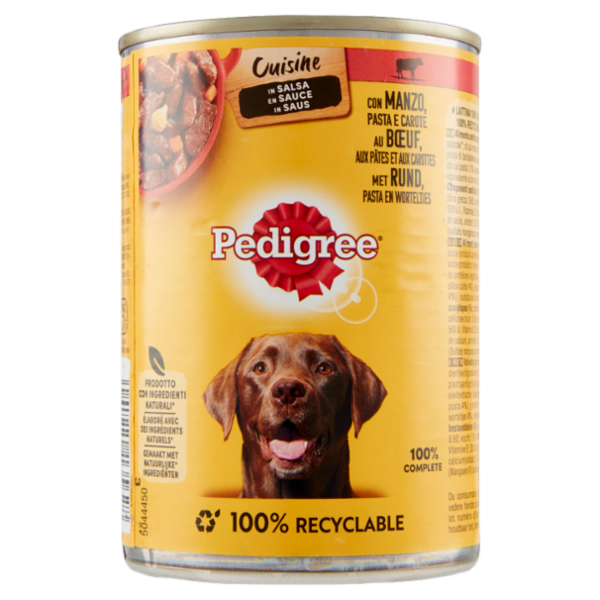 Pedigree Cuisine con Manzo, Pasta e Carote in Salsa 400 g