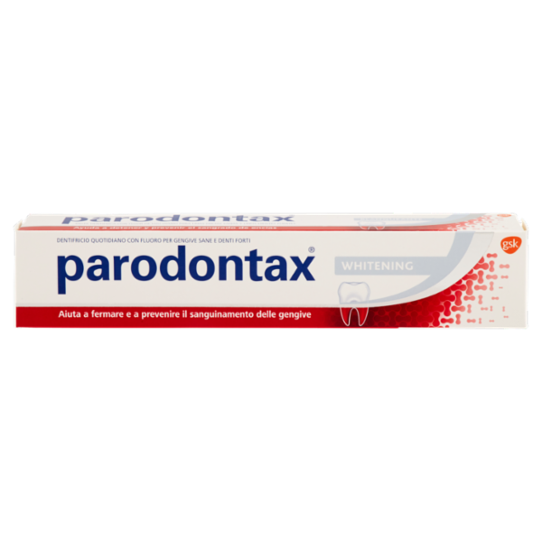 Parodontax Whitening, dentifricio denti sbiancante con Fluoro elimina le macchie 75 ml