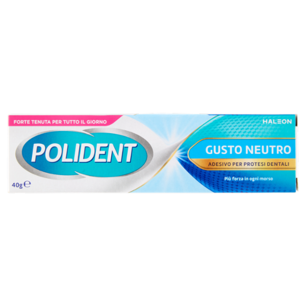 Polident gusto neutro adesivo protesi dentiera con tenuta giornaliera senza aromi artificiali 40 g