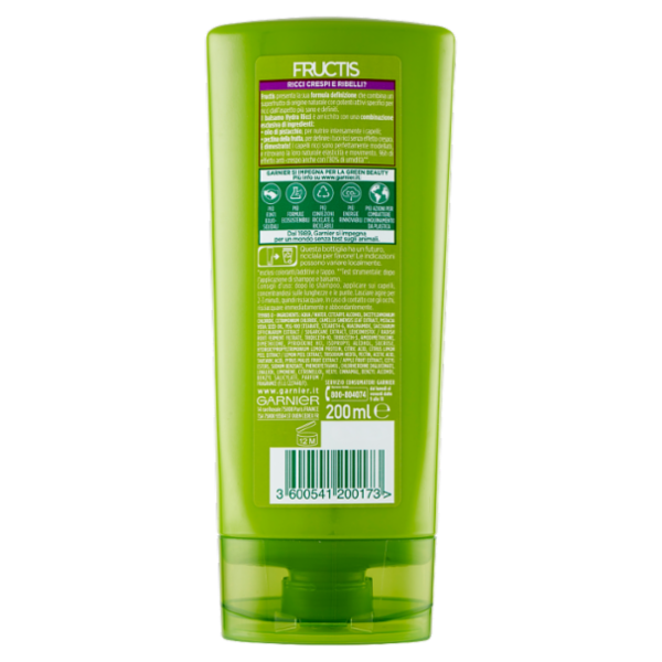 Garnier Balsamo Fructis Hydra Ricci Contouring, per Capelli Ricci Tendenti al Crespo, 200 ml