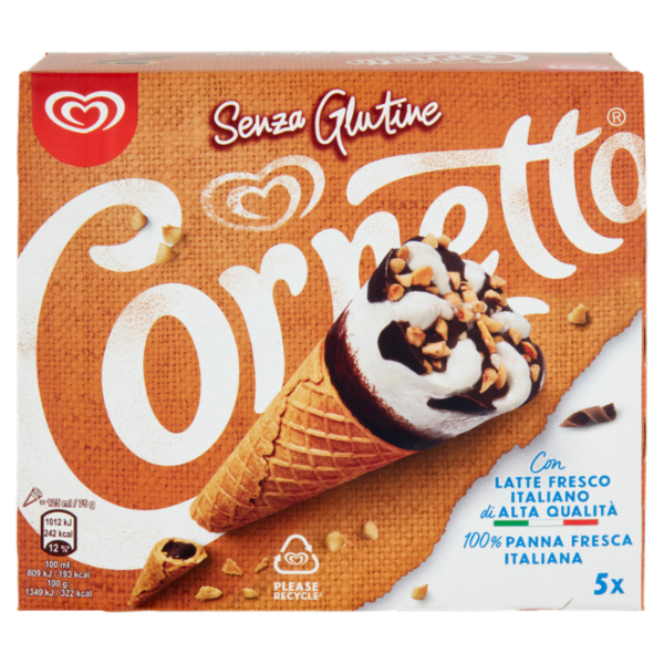 Cornetto Algida Senza Glutine 5 x 75 g