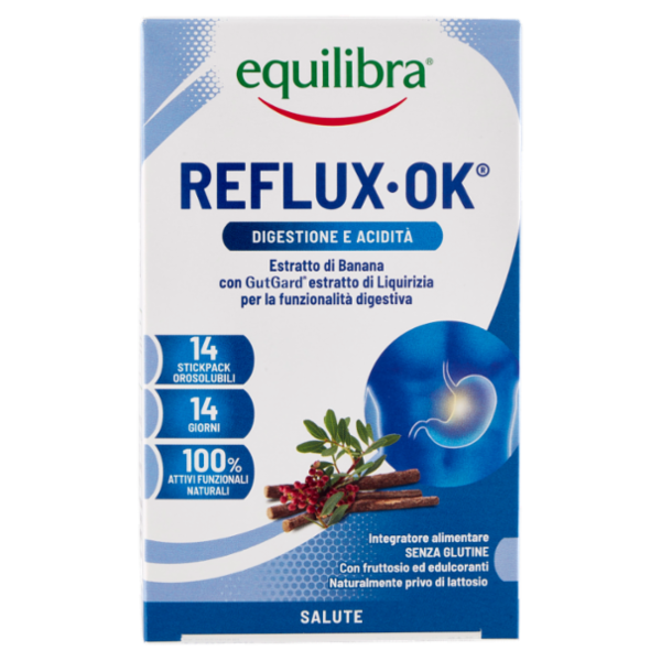 equilibra Reflux Ok Digestione e Acidità 14 Stickpack Orosolubili 21 g