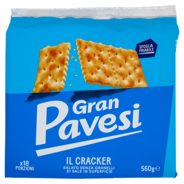 Gran Pavesi il Cracker Salato Senza Granelli di Sale in Superficie 560g