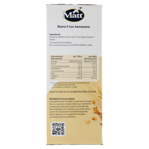 Matt non solo pane Pane Azzimo bio 400 g