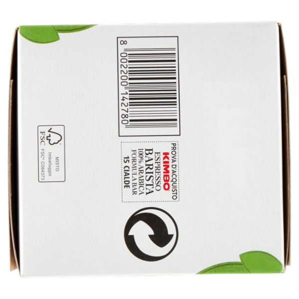Kimbo Espresso Barista 100% Arabica Formula Bar 15 Cialde Compostabili* 109.5 g