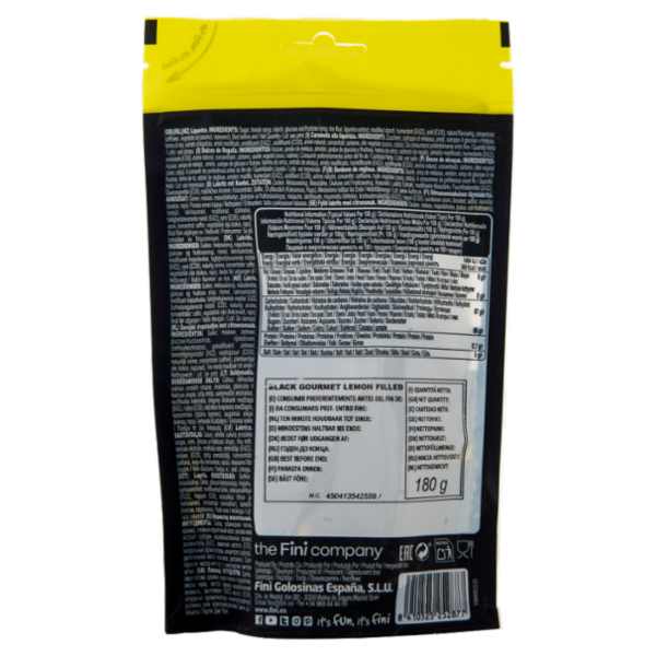 Fini the Black Liquorice Lemon Filled 180 g