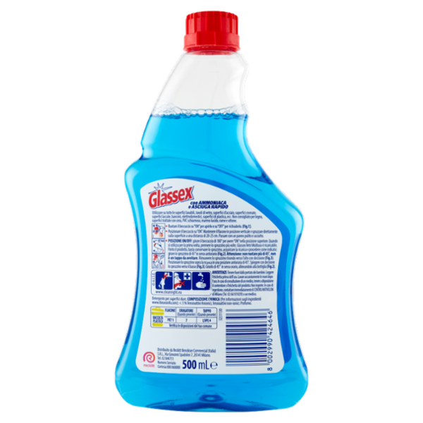 Glassex Ricarica Spray Ammoniaca 500 ml