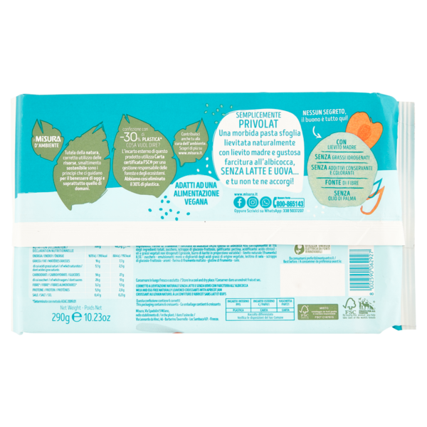 Misura Privolat Cornetti all'Albicocca 6 x 48,3 g