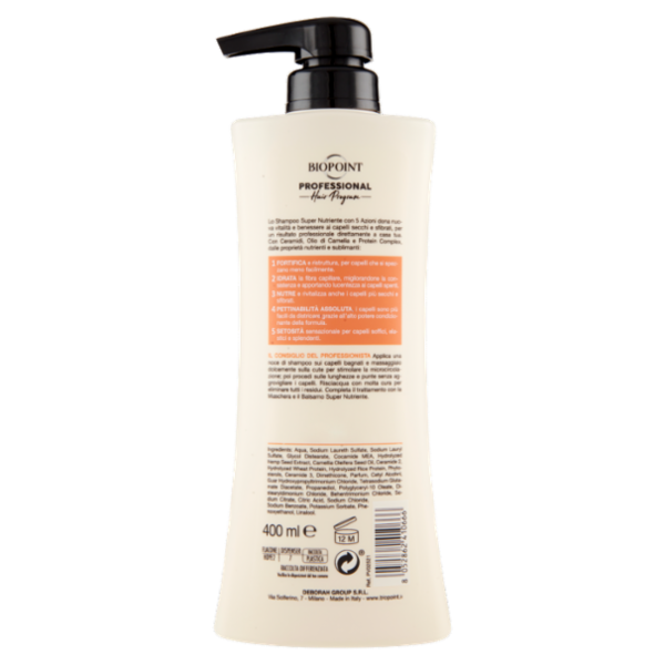 Biopoint Professional Hair Program Shampoo Super Nutriente 400 ml