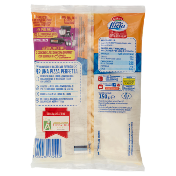 Galbani Santa Lucia Mozzarella Pizza Perfetta 150 g
