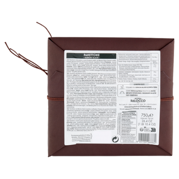 Bottega Balocco Panettone Marrons Glacés 750 g