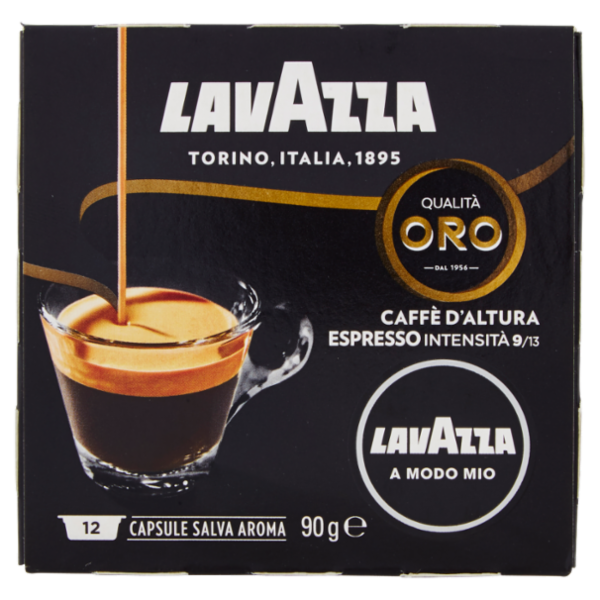 Lavazza A Modo Mio, Qualità Oro Caffè d'Altura Espresso 12 Capsule 90 g