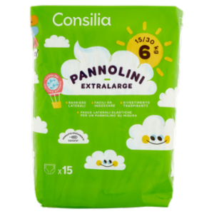 Consilia Pannolini Per Bambini Extra Large 15-30 Kg 15 Pezzi