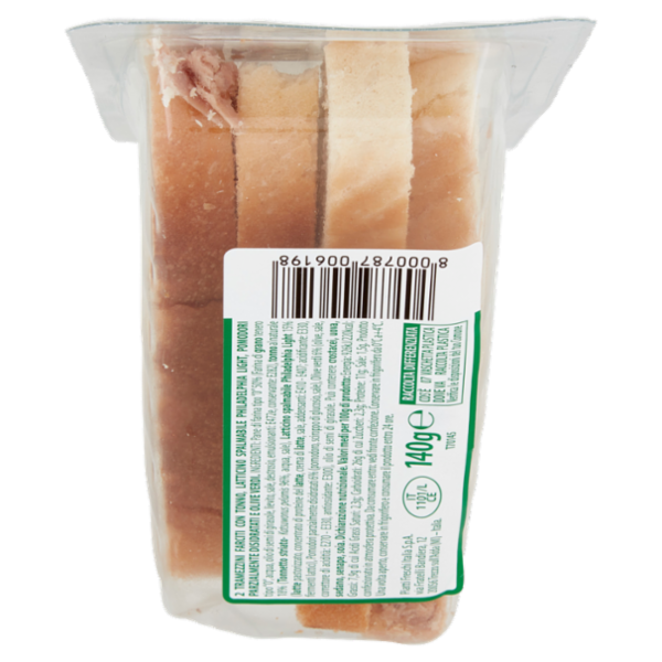 Viva La Mamma Tonno, Pomodoro, Olive e Philadelphia Light 1 Tramezzini 140 g