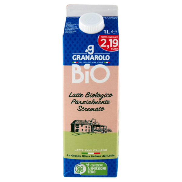Granarolo Bio Latte Biologico Parzialmente Scremato 1 L