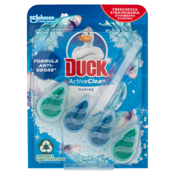 Duck Active Clean - Tavoletta Igienizzante WC, Fragranza Marine, 38,6 g