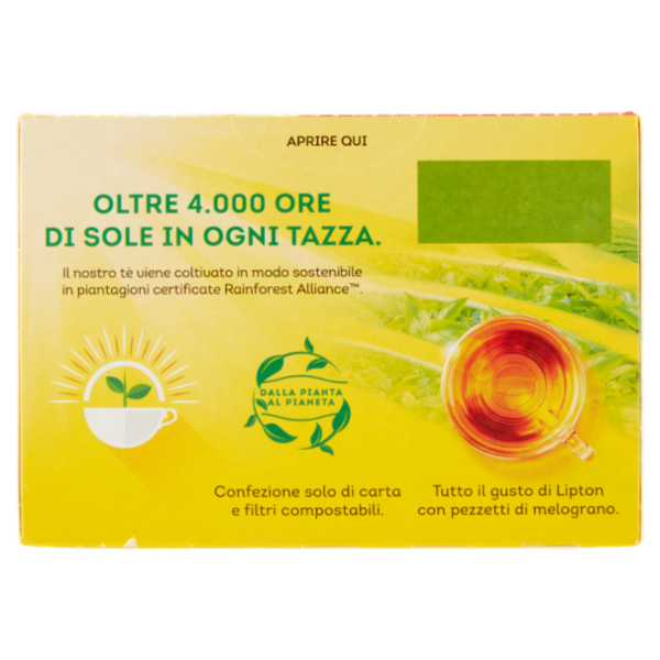 Lipton Tè Nero al Melograno 20 Filtri 30 g