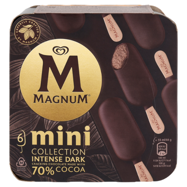Magnum mini Collection Intense Dark 6 Gelati 264 g