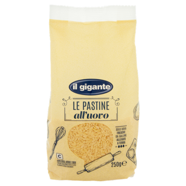 IL GIGANTE le Pastine all'uovo Risino N.25 250 g
